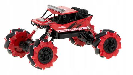Samochód zdalnie sterowany NQD Drift Crawler 4WD 1:16 C333 dla dzieci tańczy i gra czerwony