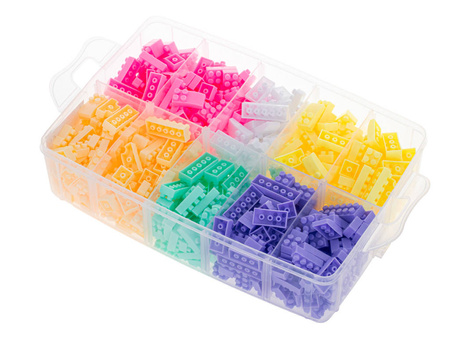 Klocki Cegły pastelowe przestrzenne BOX 580el.