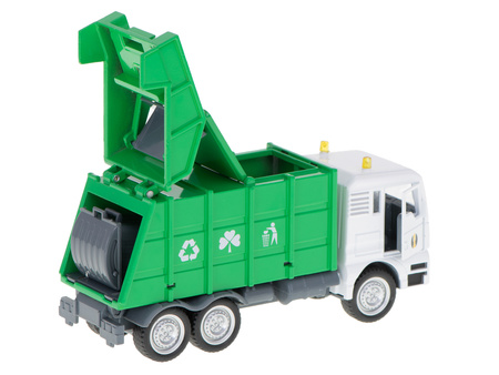 Samochód Śmieciarka kontener Die-Cast biała 1:50