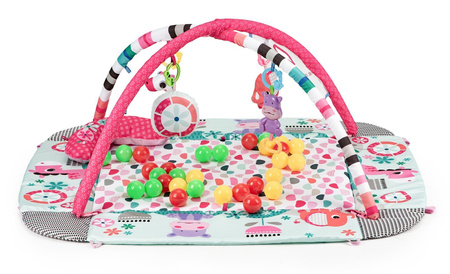 Wielofunkcyjna duża mata edukacyjna dla dzieci Kojec z piłeczkami Zwierzątka 3w1