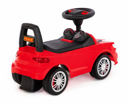 Jeździk chodzik Super Car dla dzieci Samochód z panelem muzycznym WADER Polesie czerwony