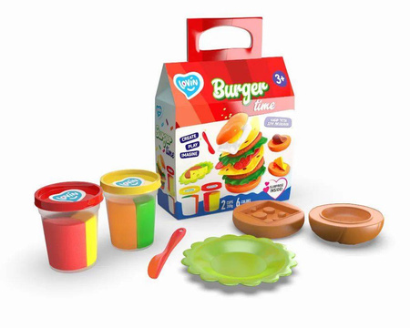 Ciastolina zestaw kreatywny do modelowania dla dzieci burger z foremkami 