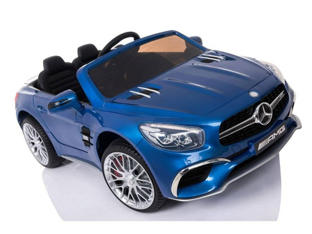 Samochód na akumulator Mercedes SL65 elektryczny Auto dla dzieci światła LED niebieski