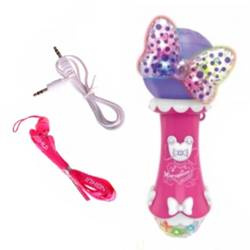 Interaktywny mikrofon karaoke dla dzieci nagrywanie odtwarzanie na baterie różowy