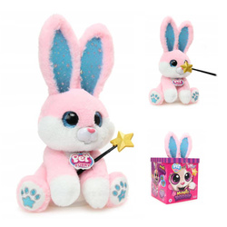 Interaktywna maskotka magiczny królik z różdżką dla dzieci MAGIC RABBIT - różowy