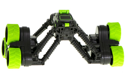 Duży zdalnie sterowany samochód kaskaderski Stunt Car RC SY006 Auto akrobata zielony