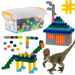 Przestrzenne klocki konstrukcyjne zestaw dinozaury dla dzieci 482 elementy