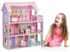 Duży drewniany domek dla lalek Rezydencja Montana mebelki oświetlenie LED Ecotoys ECO13295 