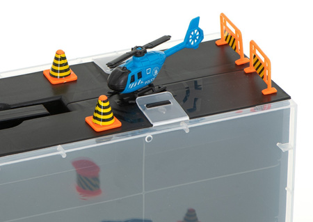 Duża ciężarówka Transporter Garaż dla samochodów z zestawem autek Policja dla dzieci