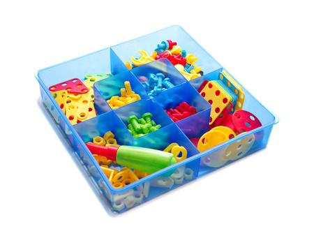 Zestaw edukacyjny konstrukcyjny dla dzieci Klocki do układania Wkrętarka Układanka w walizce 261 elementów