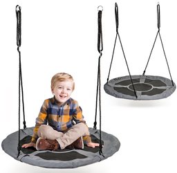 Huśtawka ogrodowa dla dzieci bocianie gniazdo Ecotoys szara 110 cm MIR6001-110 GRAY