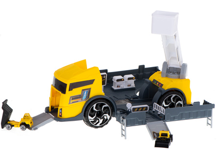 Duży transporter Ciężarówka dla dzieci Laweta Parking z zestawem samochodów Auta 2w1