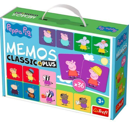 Gra pamięciowa Memos Świnka Peppa dla dzieci Trefl classic & plus