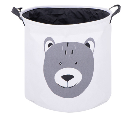 Duży pojemny kubeł Organizer na zabawki dziecka Kosz Pojemnik na akcesoria Miś 35cm