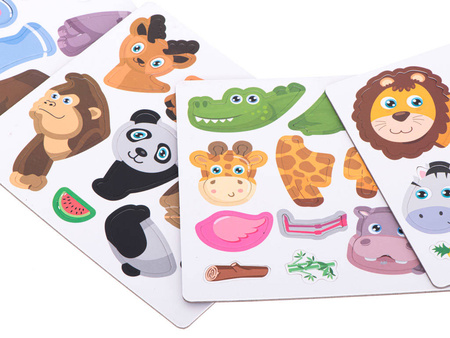 Puzzle Magnetyczna układanka zwierzęta safari