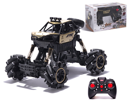 Duży samochód terenowy Zdalnie sterowany RC Auto Drift Rock Crawler 1:14 obrót o 360 stopni złoty