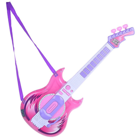 Gitara elektryczna dla dziewczynki Zestaw muzyczny z okularami i mikrofonem 