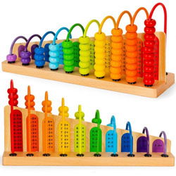 Kolorowe drewniane liczydło dla dzieci nauka liczenia zabawka edukacyjna Ecotoys