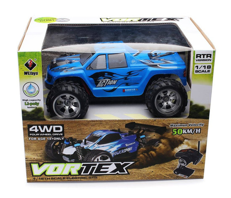 Duży szybki samochód zdalnie sterowany Monster Truck dla dzieci 1:18 2,4GHz 50km/h WLTOYS
