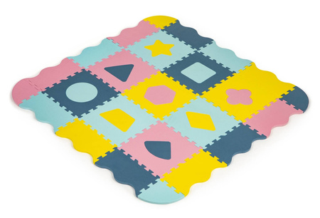 Gruba mata edukacyjna z kształtami dla dzieci Piankowe puzzle Suchy basen ECOTOYS