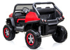 Duży samochód na akumulator dla dzieci auto Mercedes Unimog czerwono-czarny światła LED