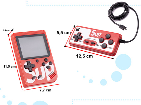 Mini konsola przenośna do gier Retro Pad Zestaw 400 gier Game Box czerwona