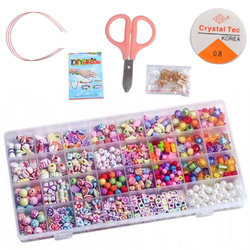 Zestaw kreatywny zestaw koralików do robienia bransoletek naszyjników opasek dla dziecka