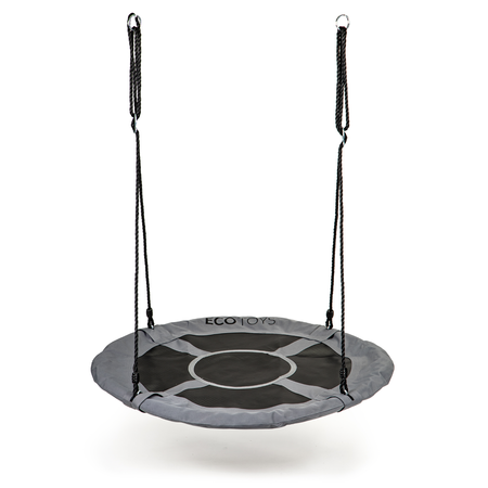Huśtawka ogrodowa dla dzieci bocianie gniazdo Ecotoys szara 110 cm BOC110 GRAY