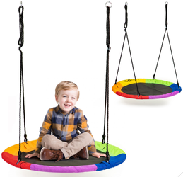 Huśtawka ogrodowa dla dzieci bocianie gniazdo Ecotoys multikolor 110 cm MIR6001-110 MULTI