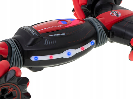 Dwustronny samochód zdalnie sterowany Akrobata Dancing Stunt 360 dla dzieci czerwony