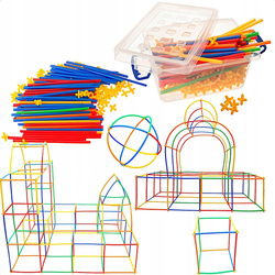 Słomki do budowania edukacyjne klocki konstrukcyjne dla dzieci zestaw 700 elementów