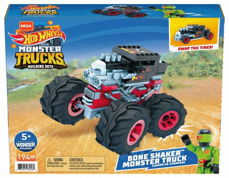 Zestaw klocków pojazd Hot Wheels Bone Shaker dla dzieci 194 elementy