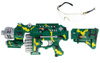 Duży karabin bębenkowy Wyrzutnia na naboje Pistolet na strzałki BLASTER dla dzieci 40 nabojów zielony