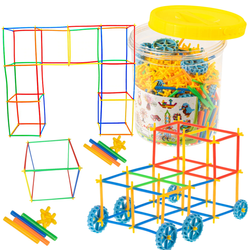 Słomki do budowania edukacyjne Klocki konstrukcyjne dla dzieci zestaw 792 elementów