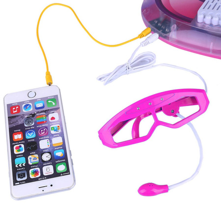 Gitara elektryczna dla dziewczynki Zestaw muzyczny z okularami i mikrofonem 