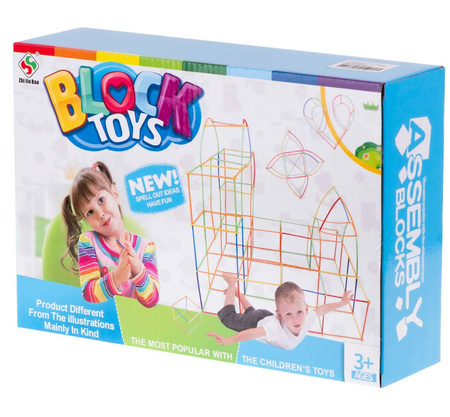 Słomki do budowania edukacyjne klocki konstrukcyjne dla dzieci zestaw 640 elementów