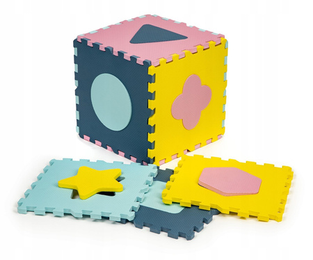 Gruba mata edukacyjna z kształtami dla dzieci Piankowe puzzle Suchy basen ECOTOYS