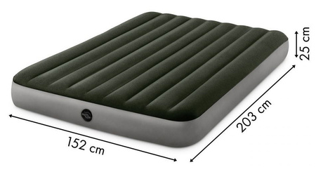 Dmuchany materac INTEX dwuosobowy do spania Łózko pompowane zielony 64109