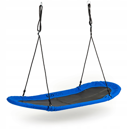 Duża huśtawka ogrodowa Bocianie gniazdo dla dzieci XXL Ecotoys niebieska MIR624 BLUE