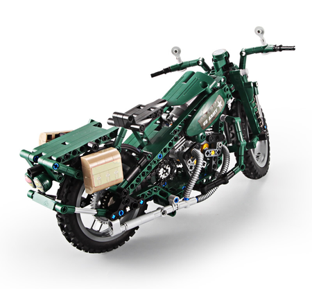 Klocki konstrukcyjne CADA Motocykl militarny Motor dla dzieci 550 elementów