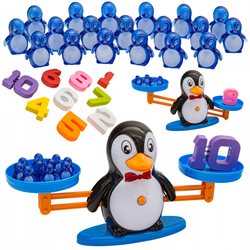 Gra Nauka Liczenia Równoważnia dla dzieci Waga szalkowa Pingwin Counting Penguins Matematyka