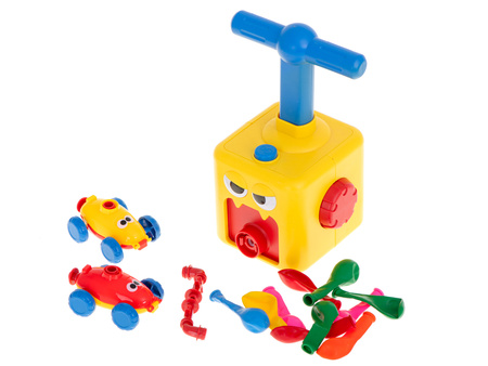 Zestaw aerodymnamiczna wyrzutnia samochodów na balony 16elem.