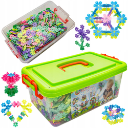 Klocki konstrukcyjne dla dzieci Kreatywne rzepki Płatki śniegu Czepki 2500 sztuk Zestaw klocków