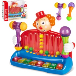 Interaktywne pianinko edukacyjne Organki muzyczne dla dzieci z grzechotkami Klaun