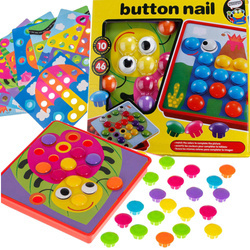 Mozaika Guzikowa - układanka edukacyjna 57el.