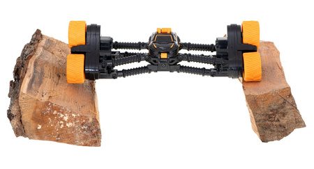 Duży zdalnie sterowany samochód kaskaderski Stunt Car RC SY006 Auto akrobata pomarańczowy