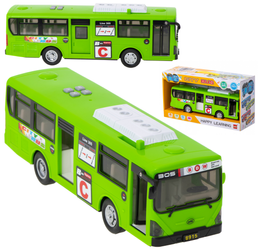 Duży autobus szkolny Gimbus dla dzieci z efektami świetlnymi i dźwiękowymi 1:20 zielony