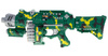 Duży karabin bębenkowy Wyrzutnia na naboje Pistolet na strzałki BLASTER dla dzieci 40 nabojów zielony
