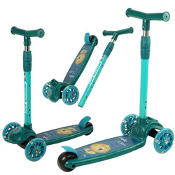 Trójkołowa hulajnoga balansowa dla dzieci zielona lew świecące koła LED