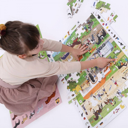 CzuCzu Puzzle obserwacyjne Stadnina koni 84 elem + plakat